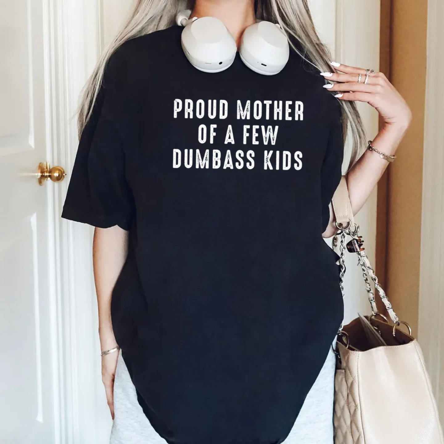 Proud Mother Of A Few Dumbass Kids Womens T Shirt, Funny Shirt I Love My Mother, I Love My Mom, Gift For Mommy, Mom Shirt, Unisex T-Shirt, Gifts For Women Mom Mother From Daughter Son, Short Sleeve Tee Shirt, Mom Gifts, Gifts For Birthday