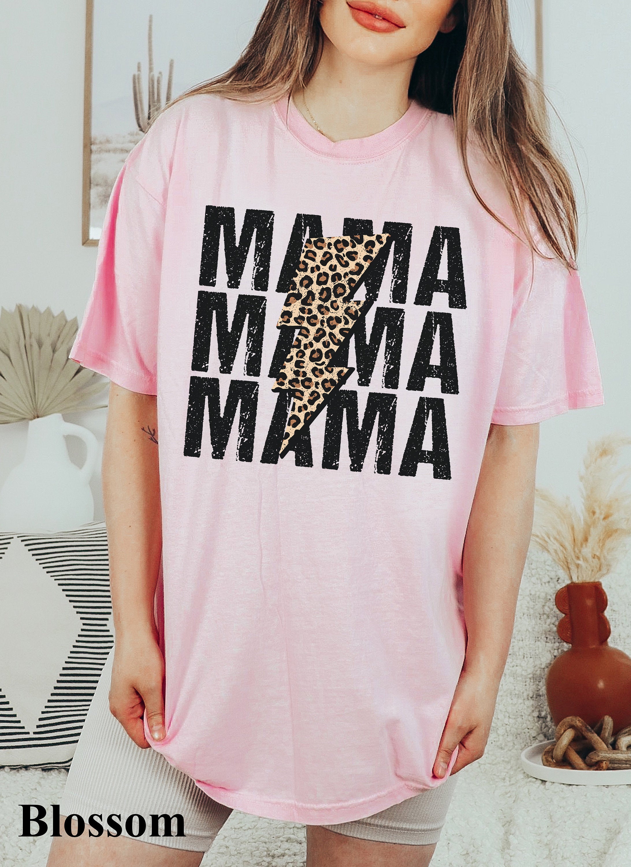 Mama Shirt, Leopard Mama Shirt, Mom Shirt, Mother's Day Shirt Gift For Mom, Mama Tshirt, Retro Mama Shirt, Funny Mama Tees, Unisex T-Shirt, Gifts For Mom Women From Daughter Son, Short Sleeve Tee Shirt