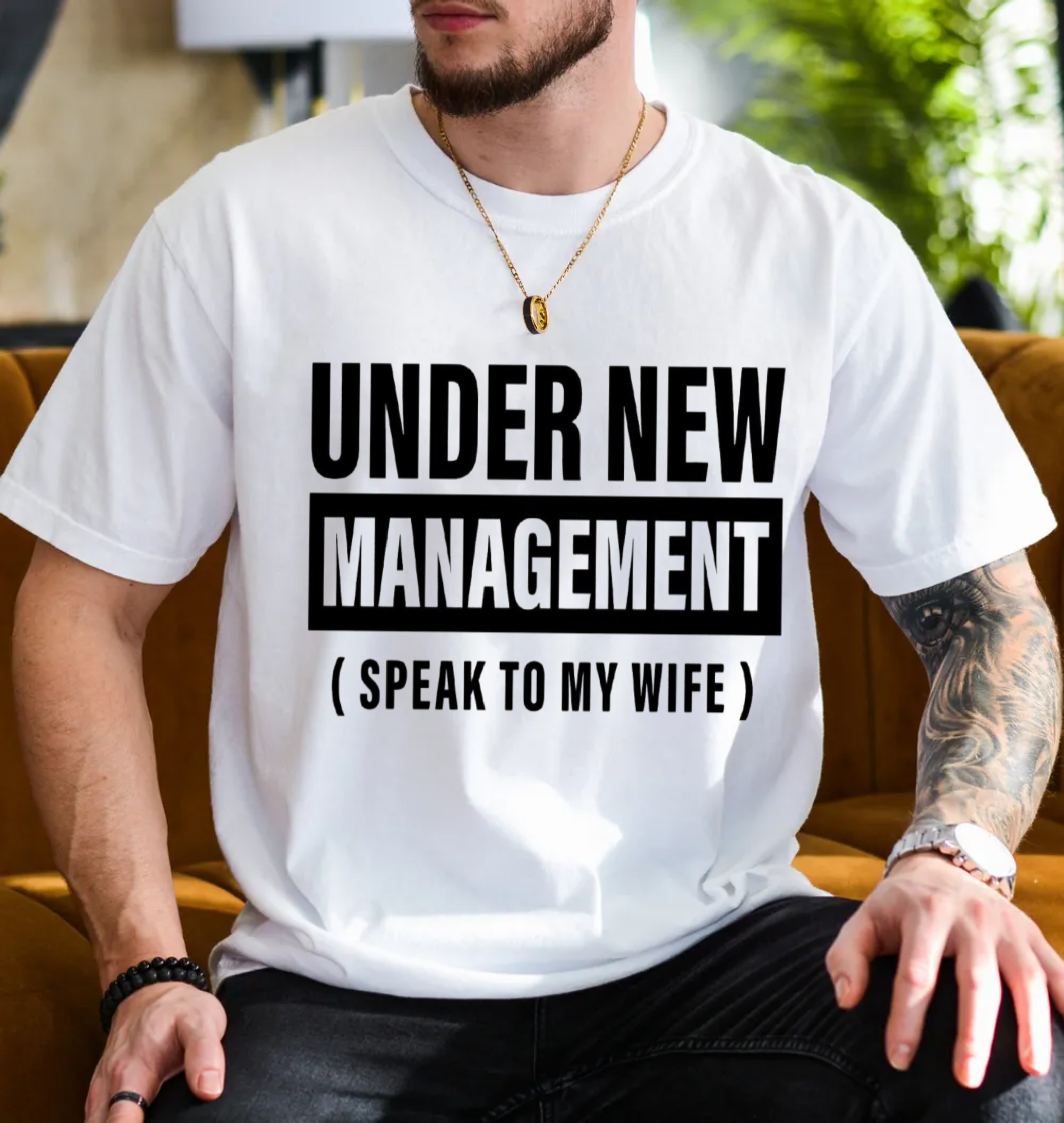 New Husband Shirt, Newly Married Tshirt, Under New Management Shirt, Husband To Be Gift, Engagement Gifts, Unisex Short Sleeve Tee, Classic Streetwear