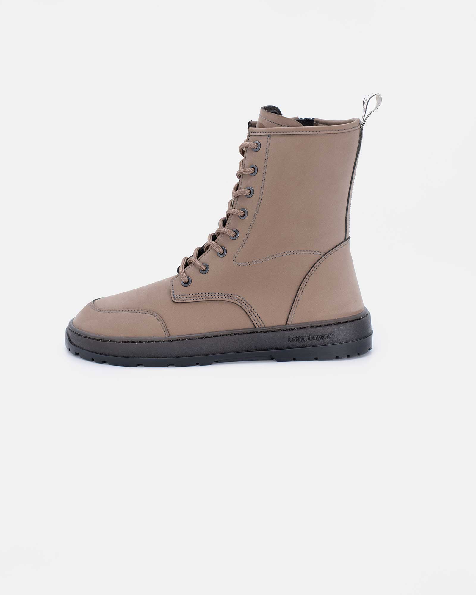 Grey Combat Barefoot Boots - Omega